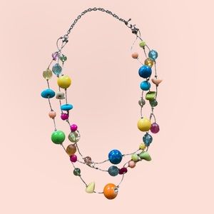 90s Layered Colorful Beaded Necklace a la Sex and The City